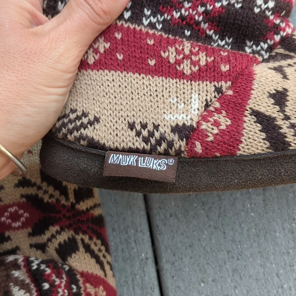 NWT Muk Luks Fleece Lined Slipper Booties XL Size 10 - Image 11