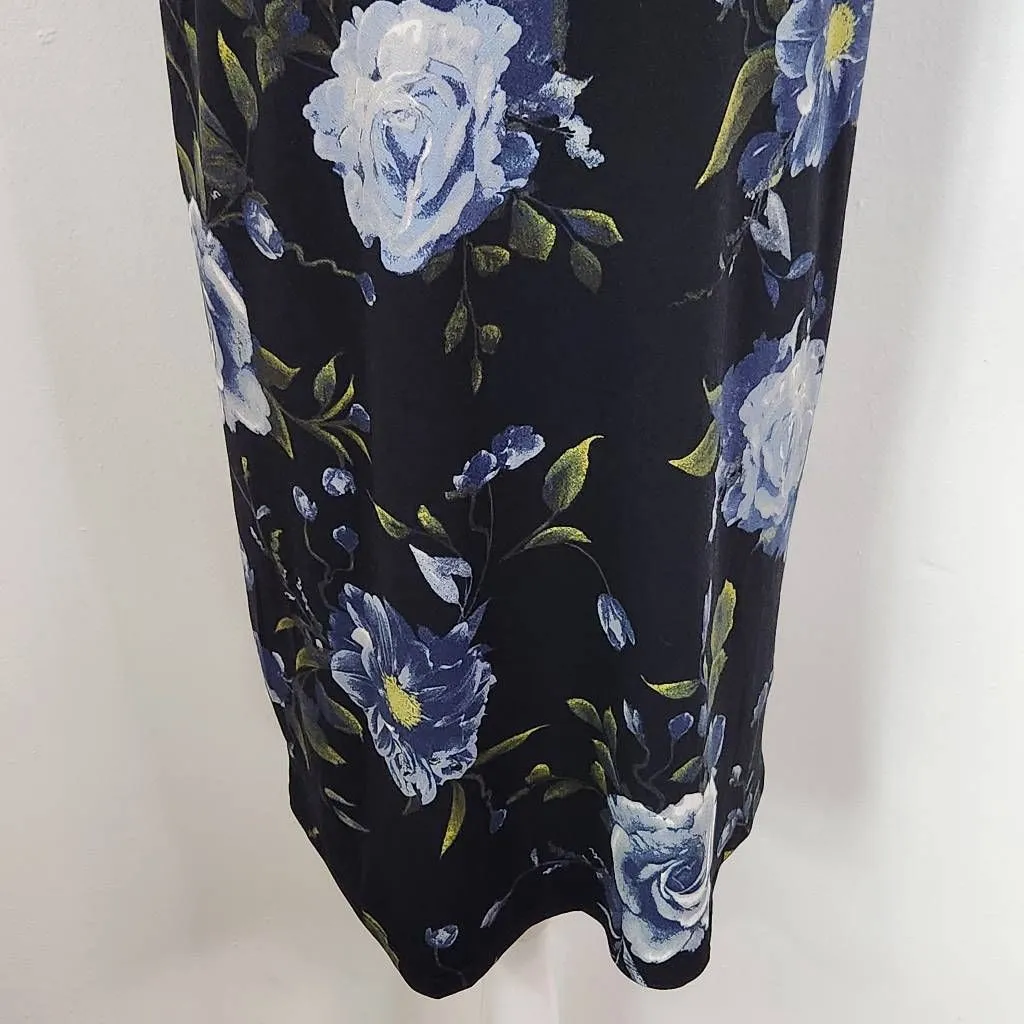 Christian Siriano Black Floral Dress Size Large Shift Dress Wedding Guest Dress - Image 4