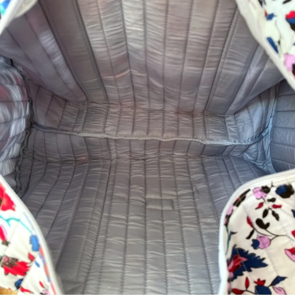 Barrel Duffel Vineyard Floral Blue Magenta - Image 7