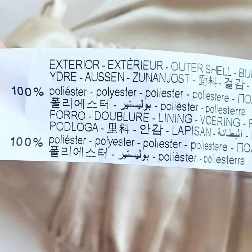 Zara Satin Effect Sleeveless Ruched Crop Top Spaghetti Straps XS Champagne #3744 - Image 10