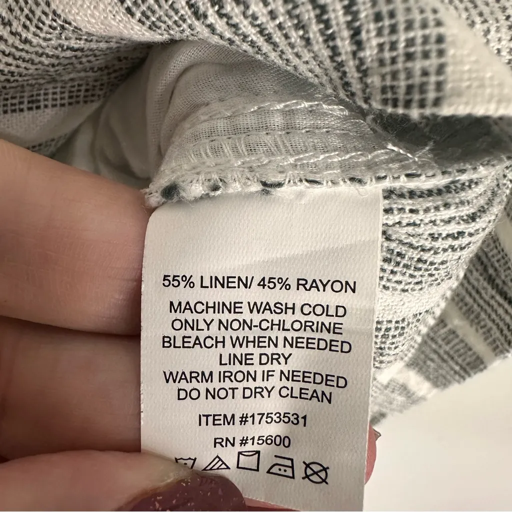 Briggs Women's Linen Blend 4 Pocket Woven Casual Pull-on Shorts Black Size XL - Image 7