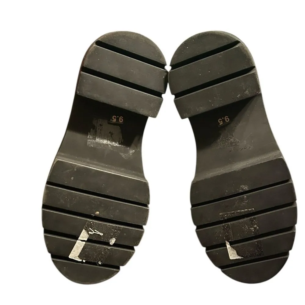 Steve Madden Brown Leather Platform Lug Boots(Size 9.5M) - Image 3