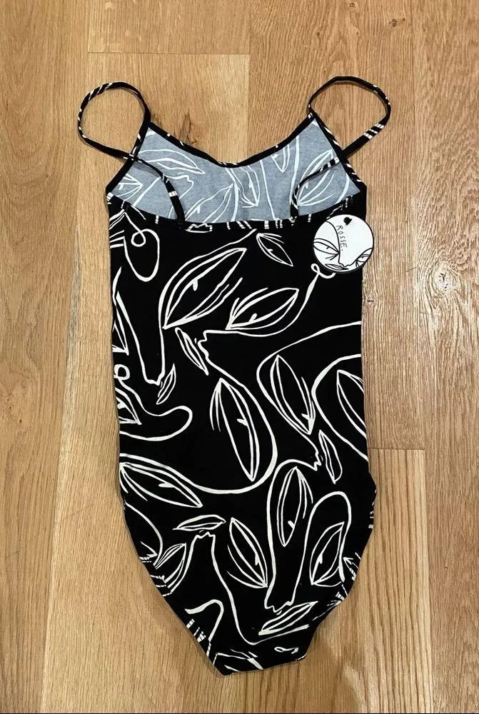 Ethika x Dee Rosse Bodysuit in Black & White Botanical Print - Image 5