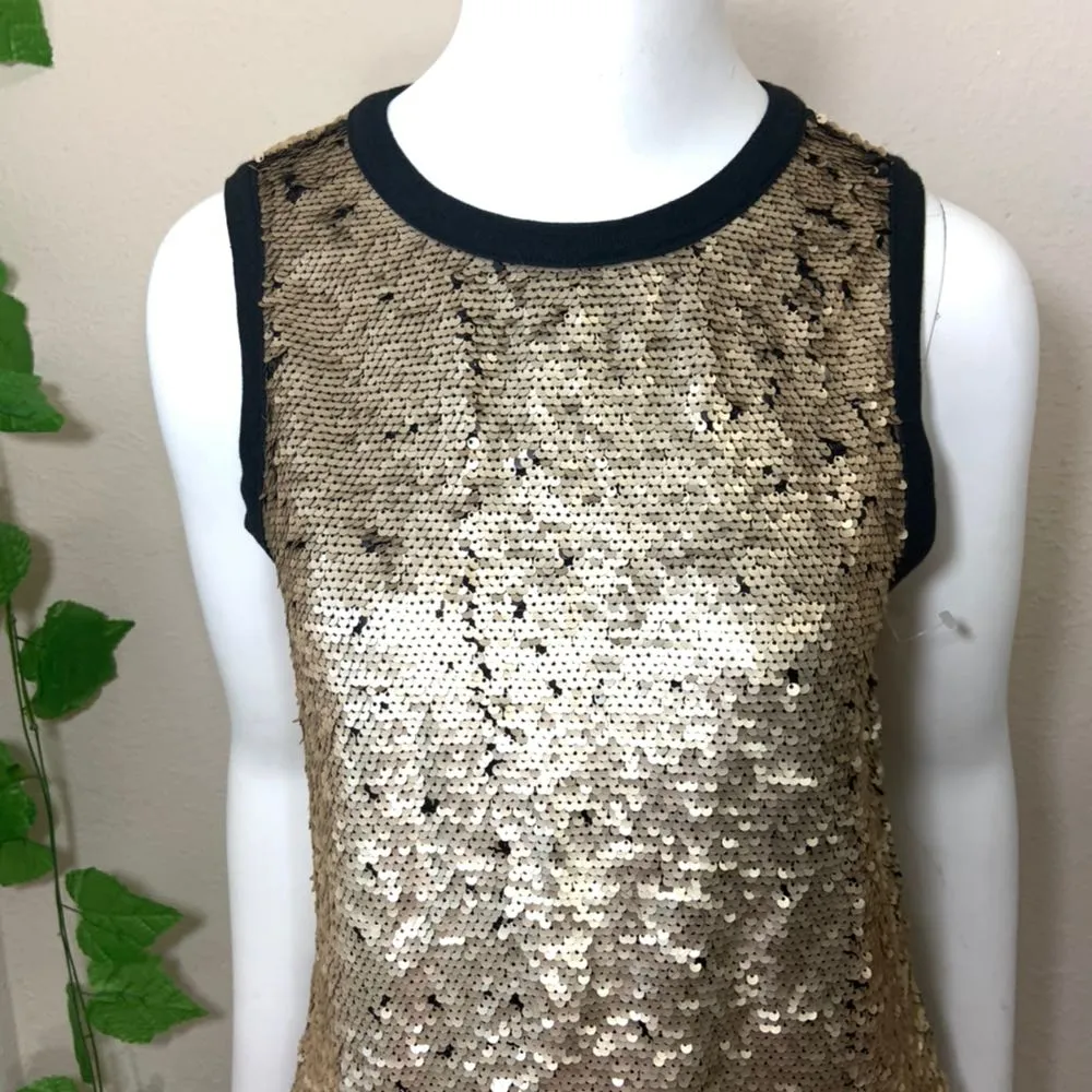 Gold Sequins Reversible Mermaid Tank Top - Image 5