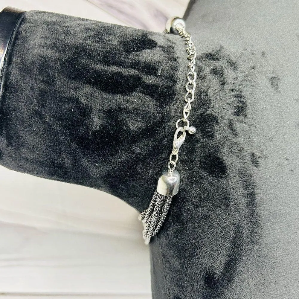 Silver Tone Chain Mail Bib Multi - Image 7