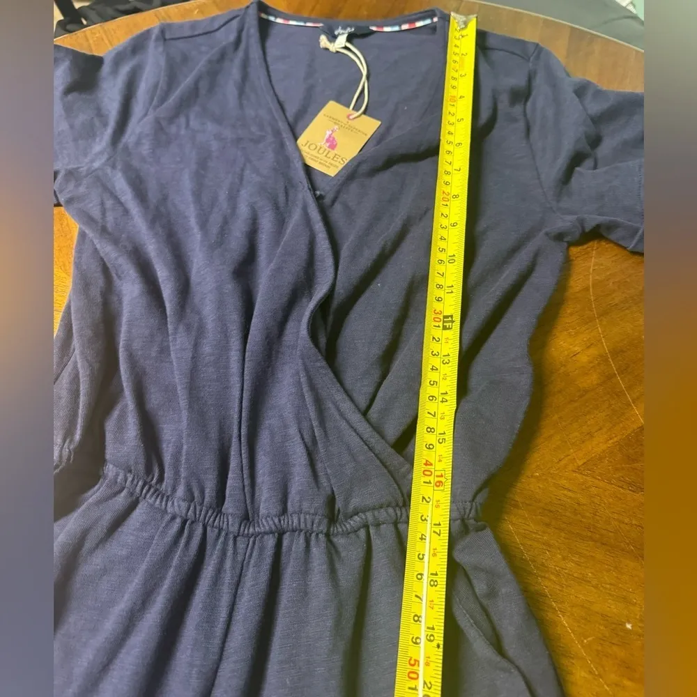Joules Antonia cotton short sleeve v neck pant jumpsuit Navy Size 2 NWT - Image 8