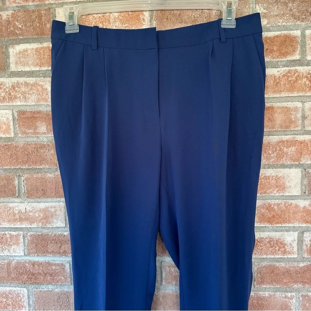 J. Crew Trousers Pants Pleated NEW Women’s 8 Blue Professional Dress Pants - Image 2