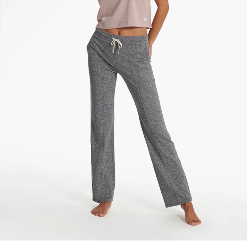Vuori Halo Essential Heather DreamKnit Gray Women’s Size M Comfy Wide Leg Pants - Image 4