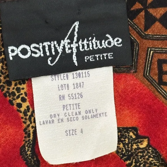 Y2K Safari Print Maxi Dress‎ Red Size 4P - Image 11