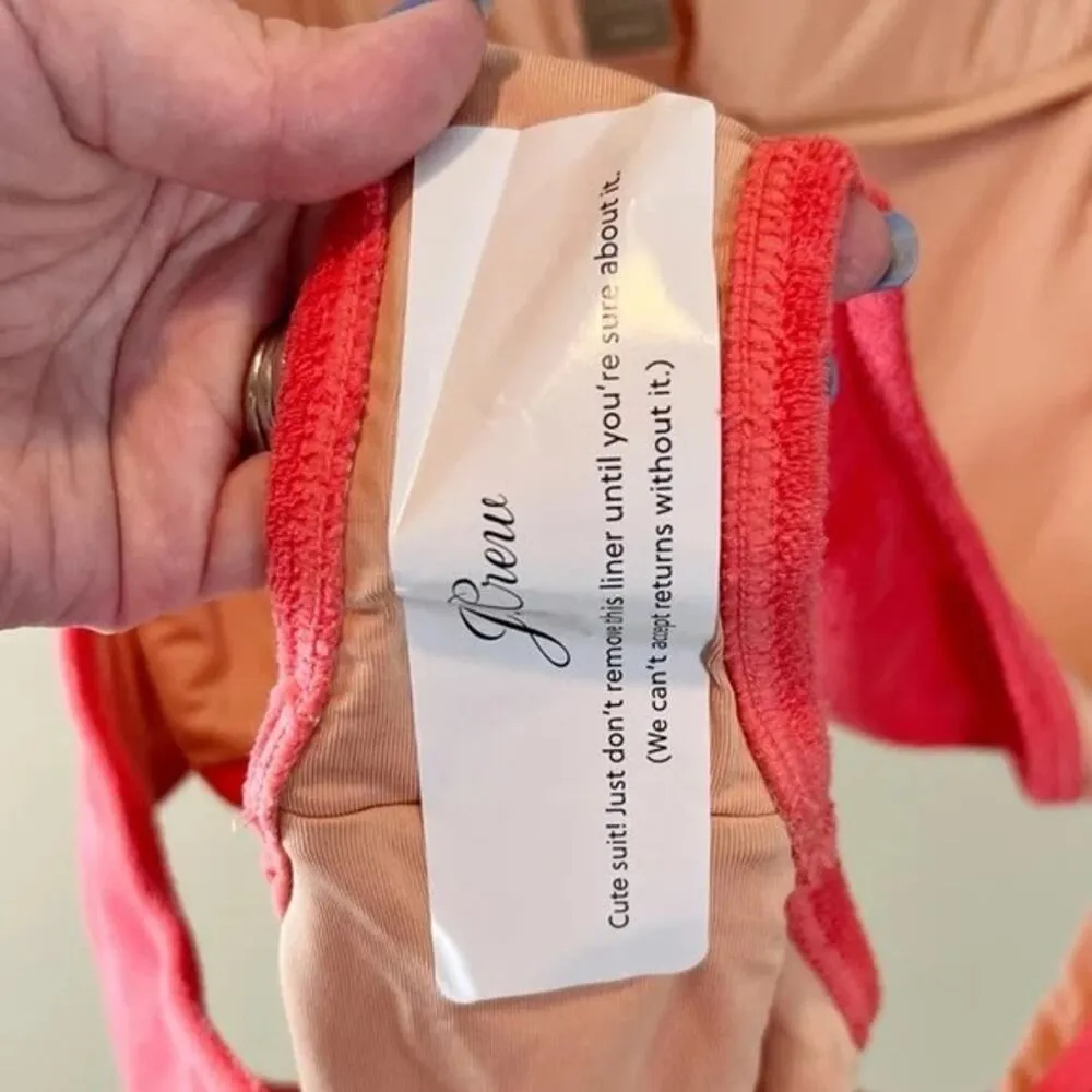 NWT J.Crew Cutout Bandeau One Piece Terry Cloth Plus Size 18 Coral Pink #2917 - Image 9