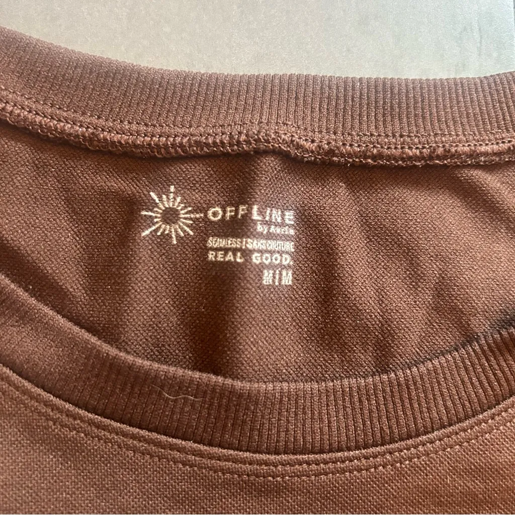 Aerie Offline Sidewalk Seamless Long Sleeve Crop Top - Image 4