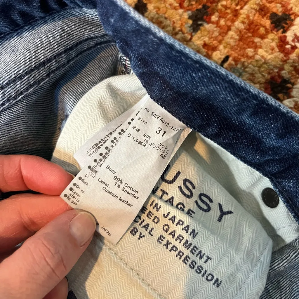 Moussy vintage Jean high bootcut flare Neiman Marcus Blue Cotton rare 31 - Image 7