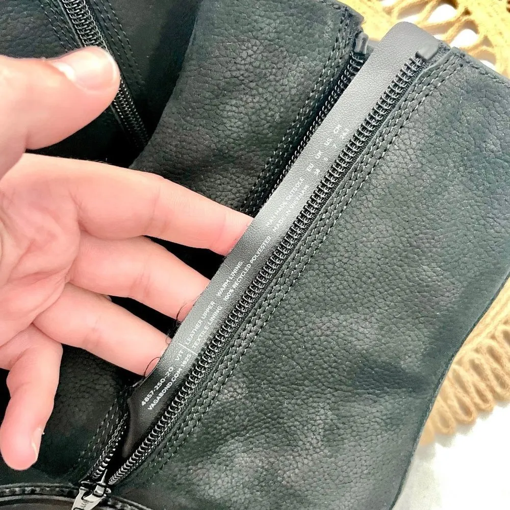 Vagabond Black Lug Leather Upper Fur Lined Boots in Size 7 4857-250-20 - Image 14