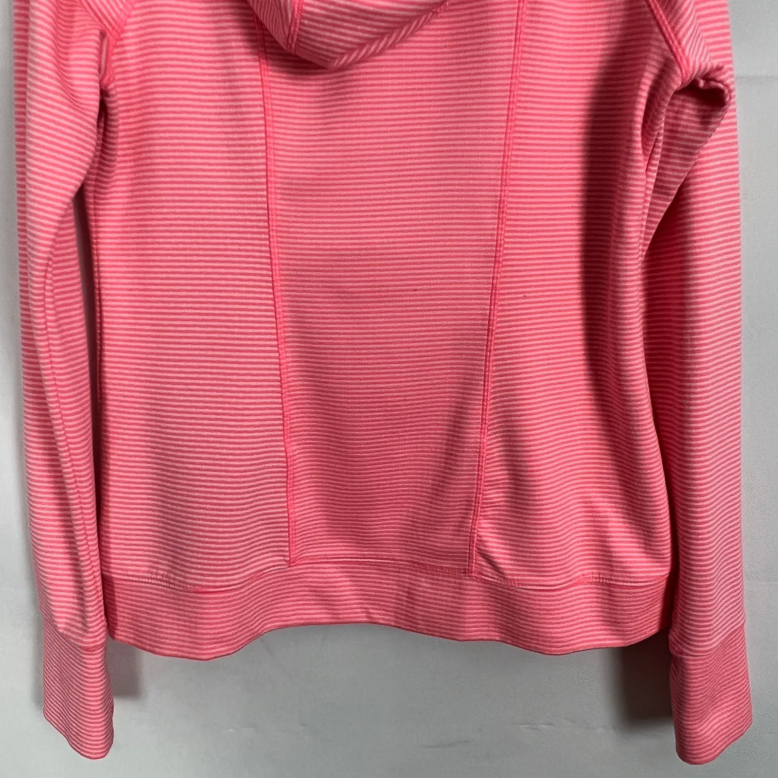 Tangerine Women's Athleisure Striped Orange Hoodie Size Medium - Image 8