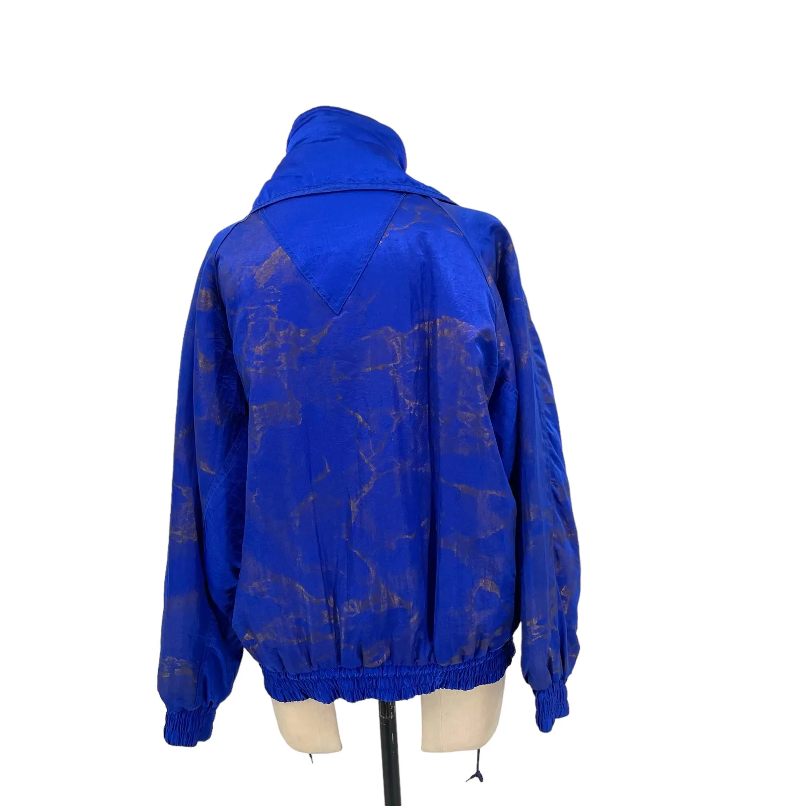 Skin Swiss Skiwear Vintage 80s Jacket Coat Cobalt Blue Rose Gold Size 36 Small - Image 8