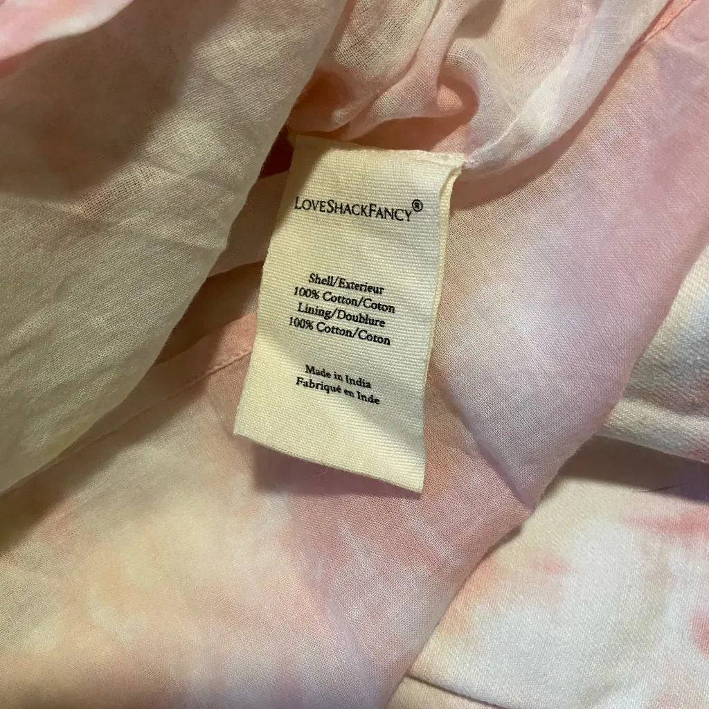 LoveShackFancy Landen denim tie dye skirt 0 - Image 4