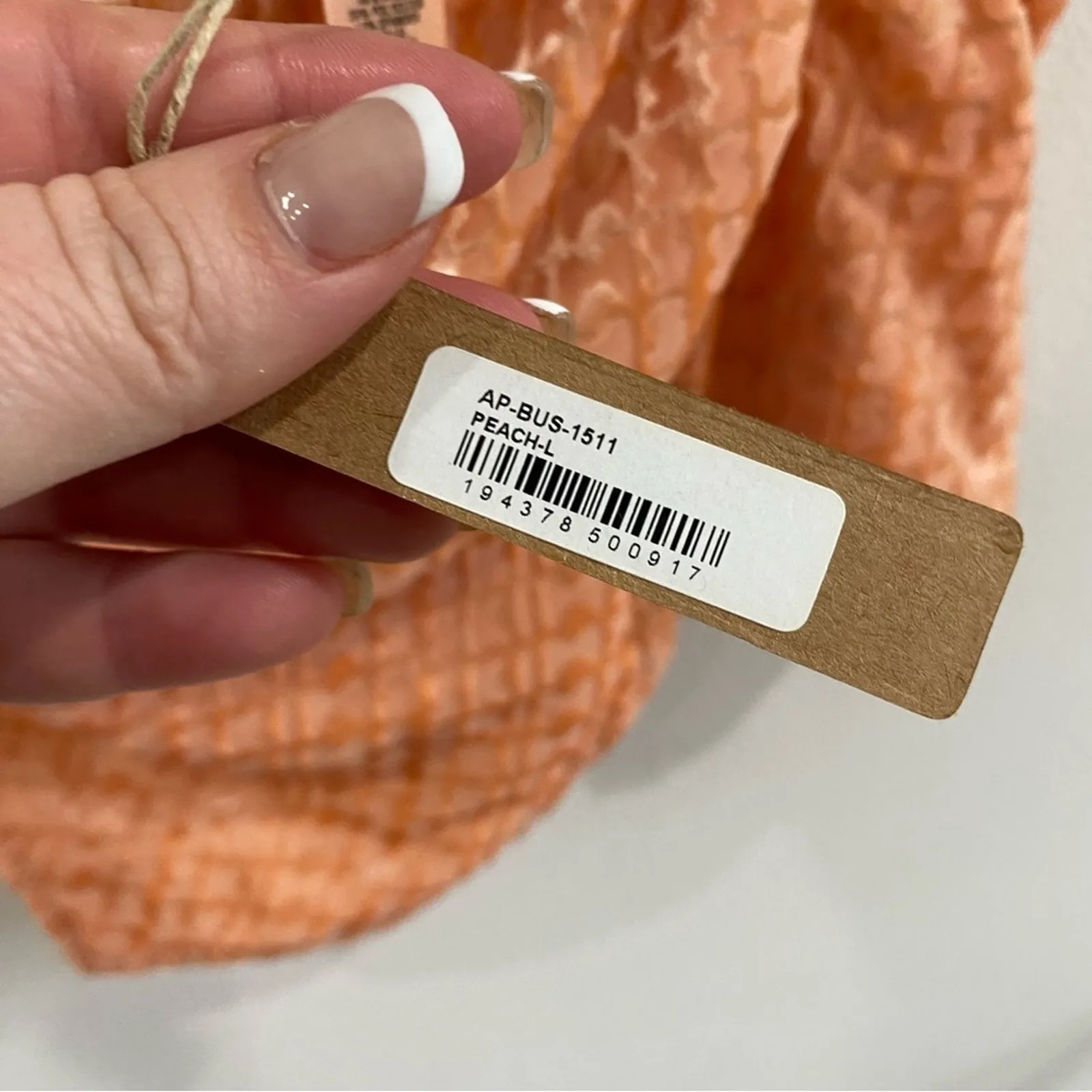 NWT Skims Velvet Corset Bustier Top Sienna in Peach Sz L - Image 7