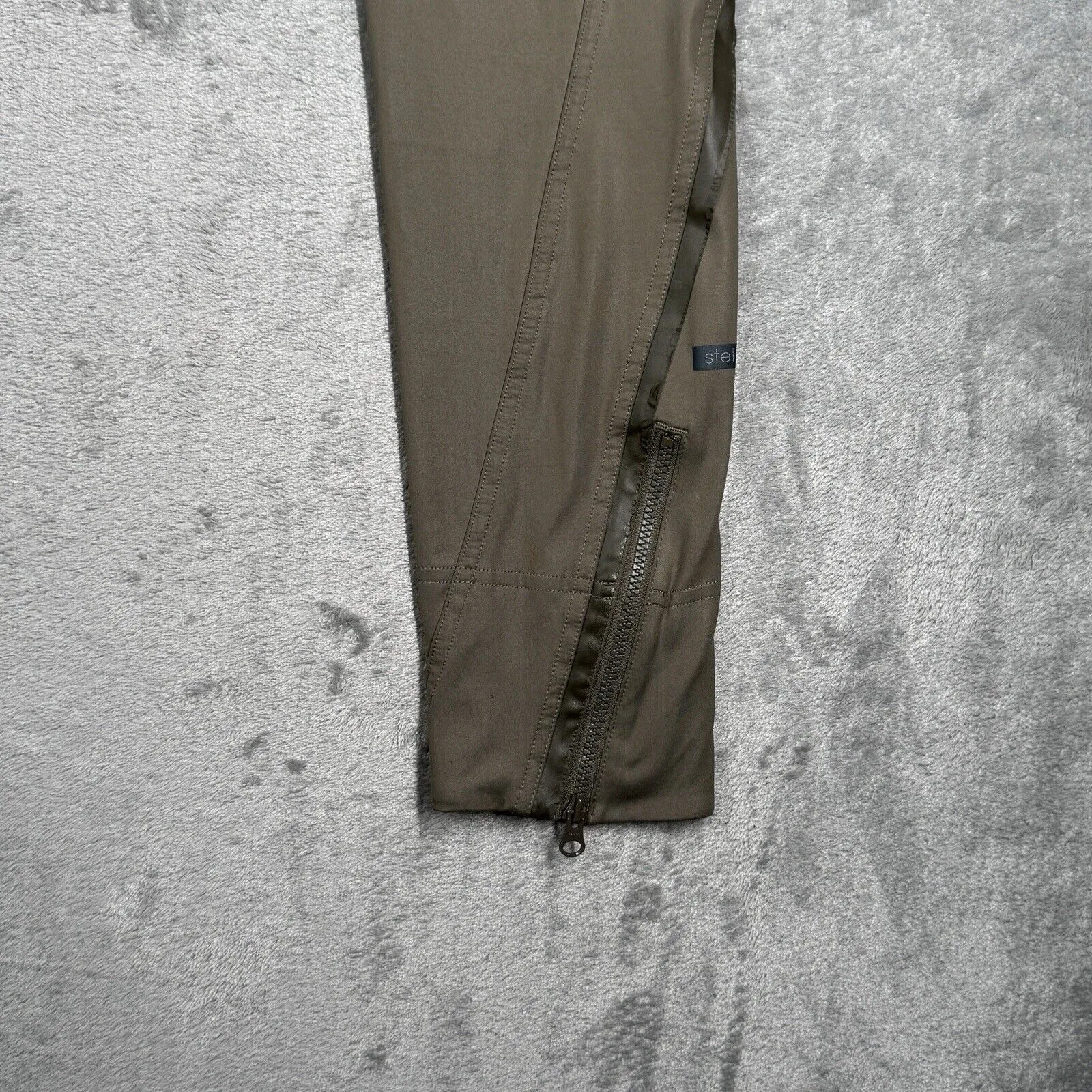 Adidas Stella McCartney‎ Pants Womens Small Olive Green Casual Lounge Athleisure - Image 7