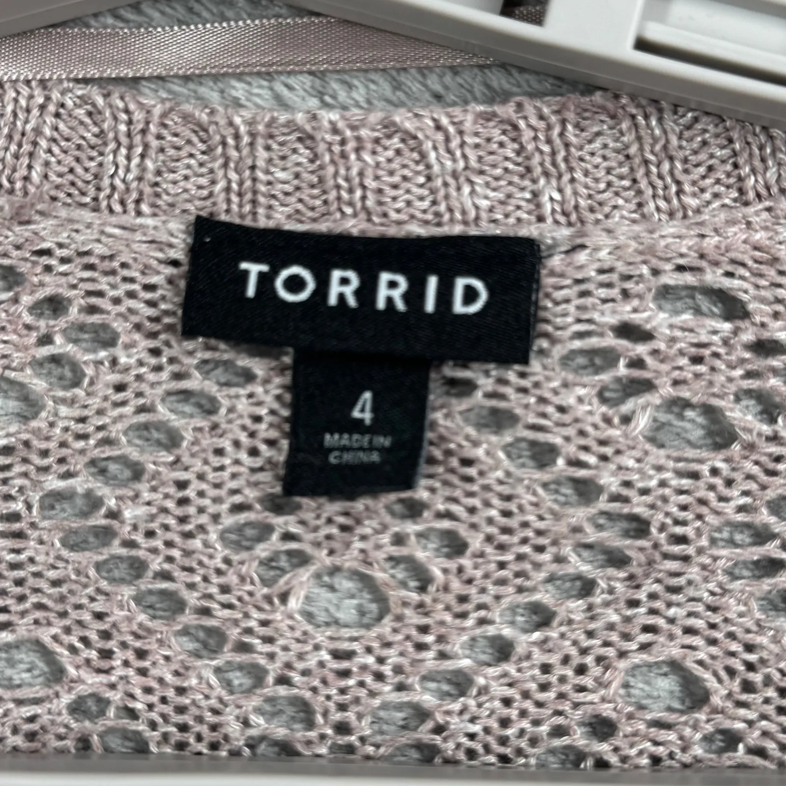 Torrid Pointelle Drape Front Sweater Open Cardigan Size 4X Plus Duster Longline - Image 6