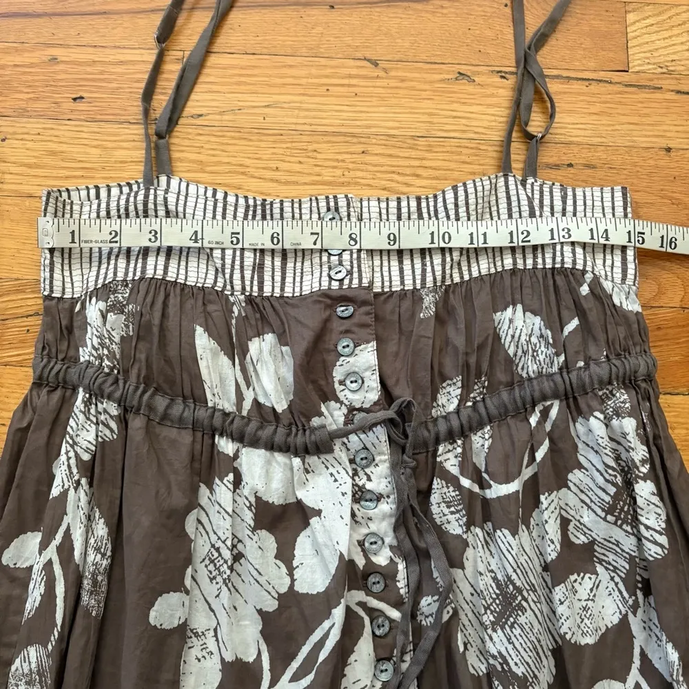 Vintage Y2K Animale Brown Floral Bubble Dress Size Medium - Image 2