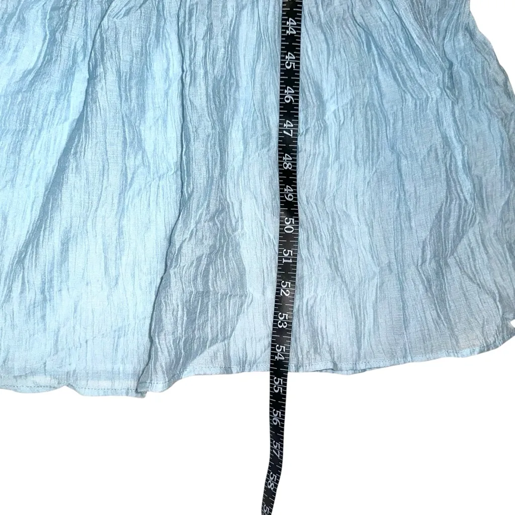 NWOT Selfie Leslie Asiah Halter Light Blue Tiered Maxi Dress MEDIUM in Ice Blue - Image 9