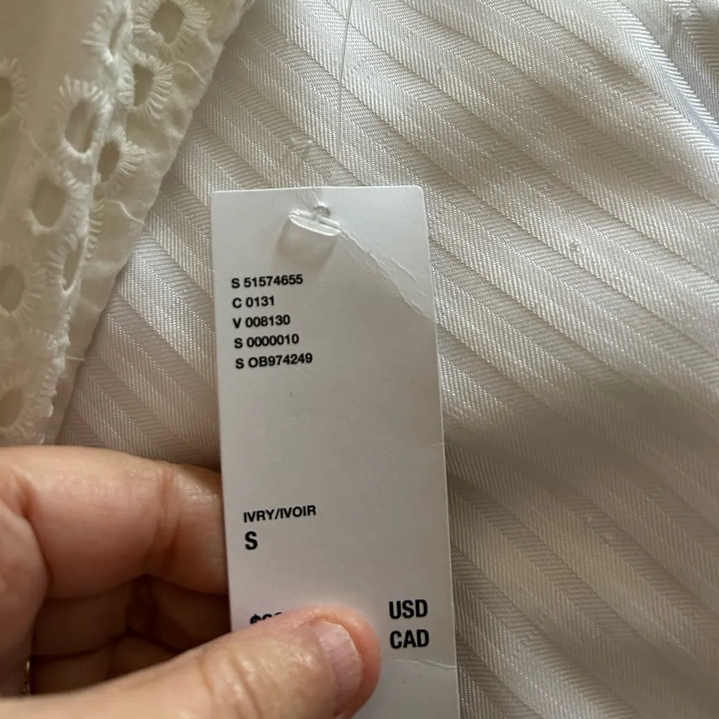 NWT Urban Outfitters Magnolia Eyelet Jumpsuit Dress Sleeveless Ruffled Small - Image 9