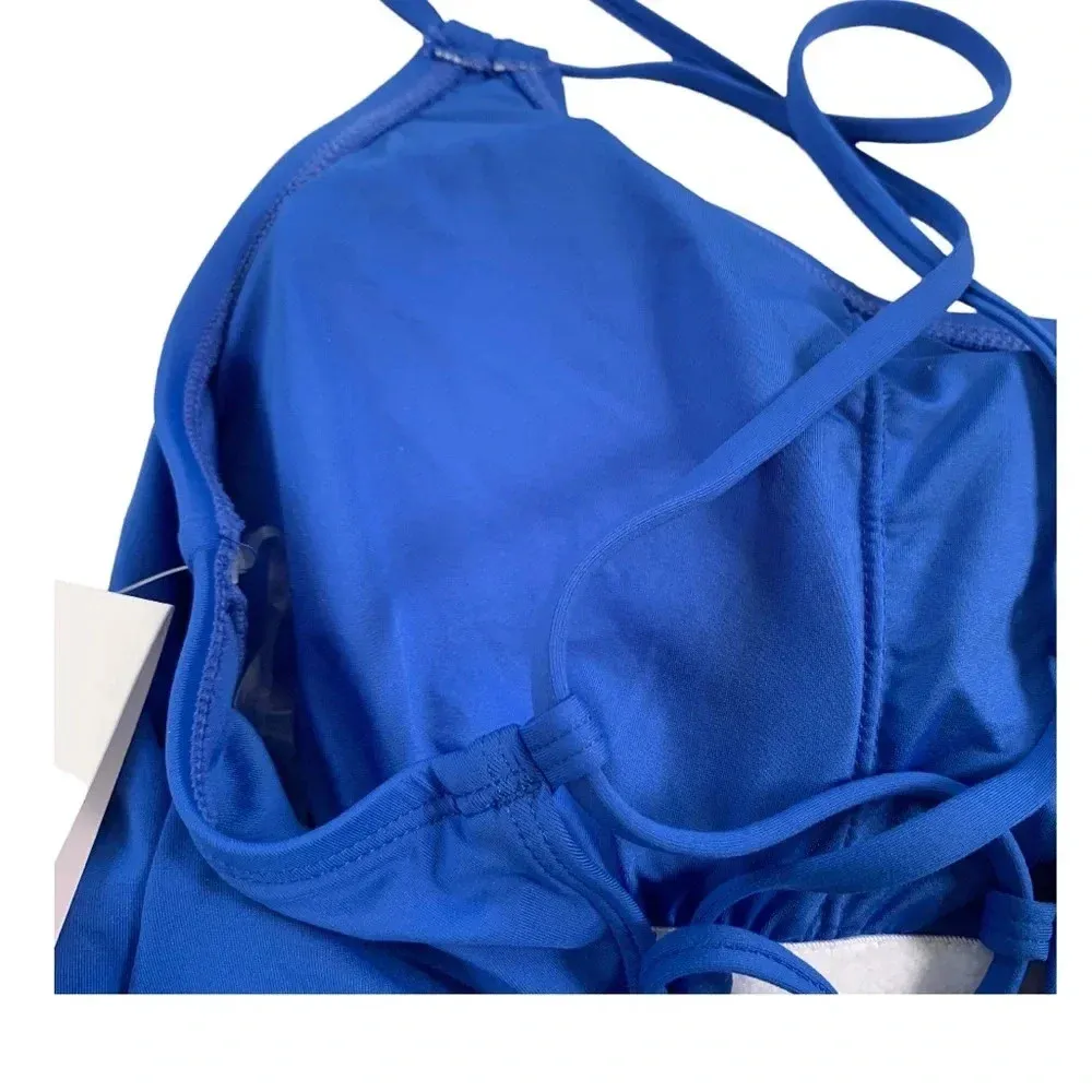 La Blanca Tummy Control Island Goddess One Piece Swimsuit Capri Blue Size 6 NWT - Image 6