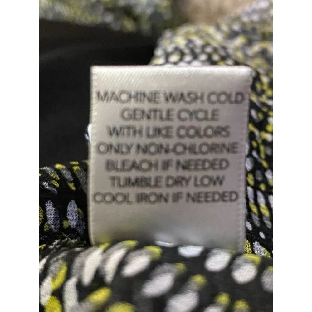 CJ Banks Blouse Womens 3X Used Black Lime - Image 9