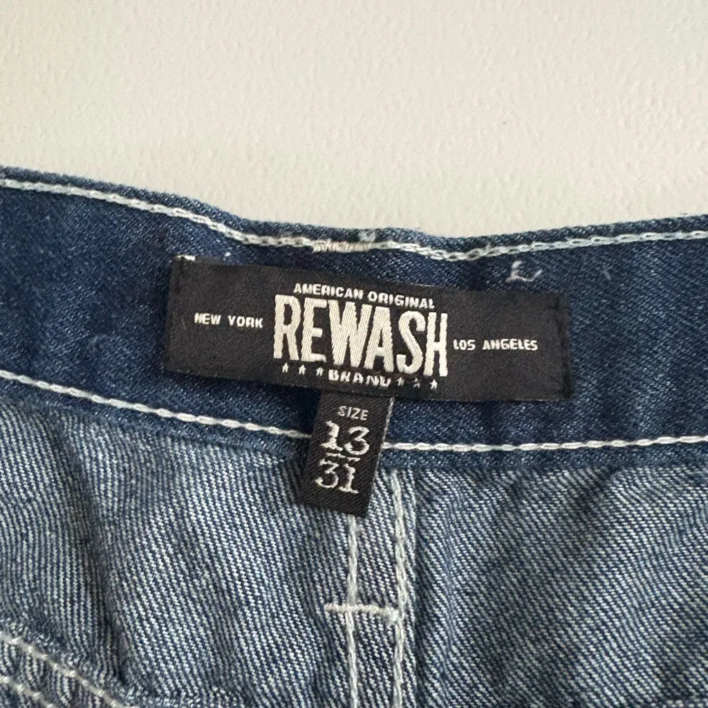 NWT Rewash Carpenter Jeans Denim Dark Wash High Waist size 13 31‎ NEW! 0441 - Image 9