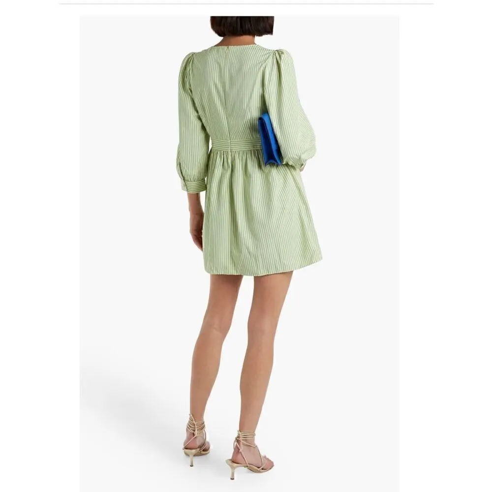 NWOT Walter Baker Sadie Gathered Striped Poplin Mini Dress - Image 3