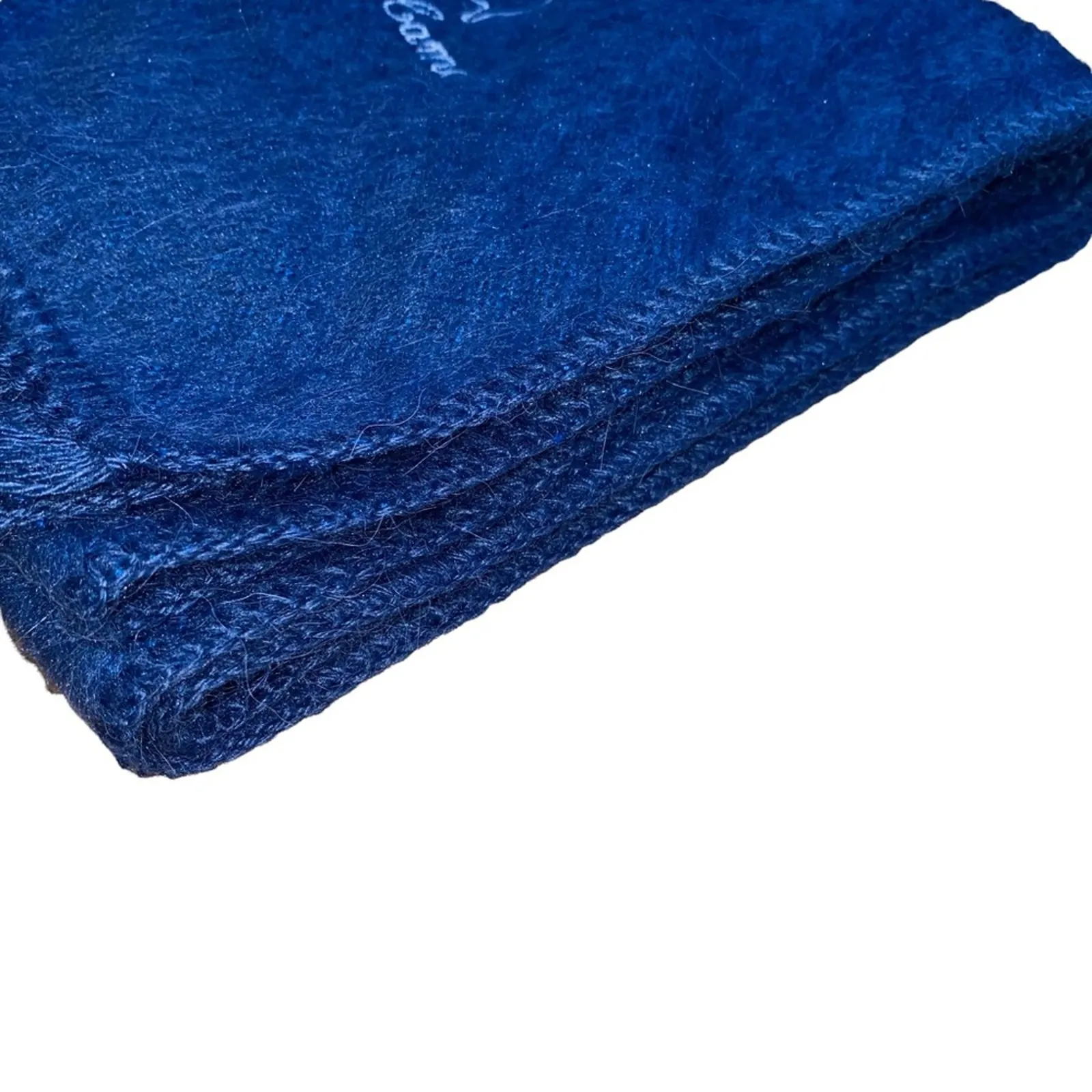 Alpaca Camargo Blue Alpaca Wool Fringe Scarf Soft Cozy Winter Wrap - Image 3