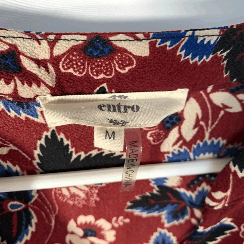Entro Peasant Boho Blouse Size Medium - Image 7