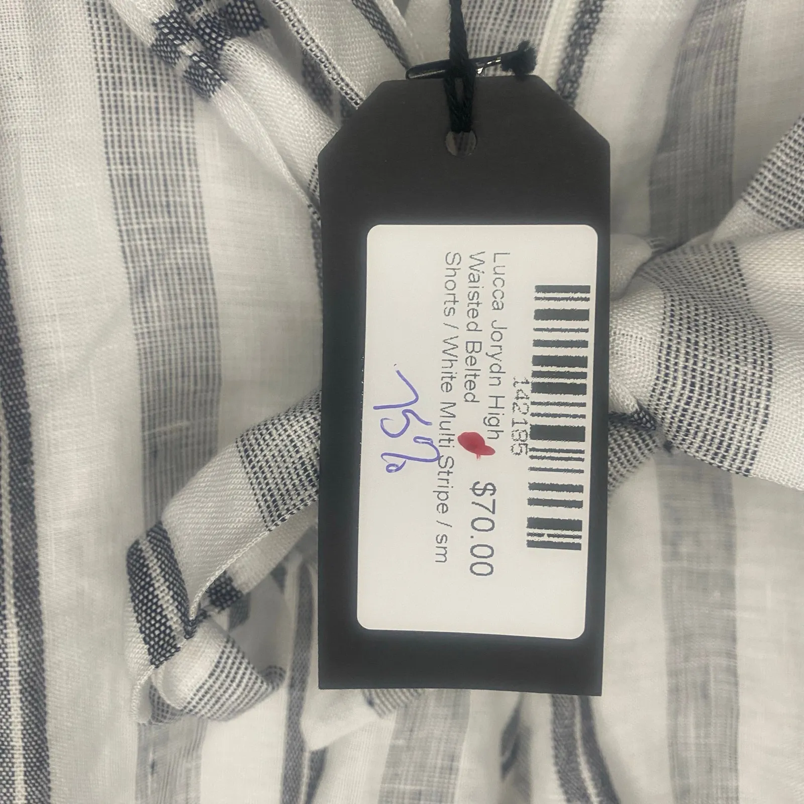 NWT LUCCA Jordyn High‎ Waisted Belted 3” Shorts 100% Linen Size Small - Image 4