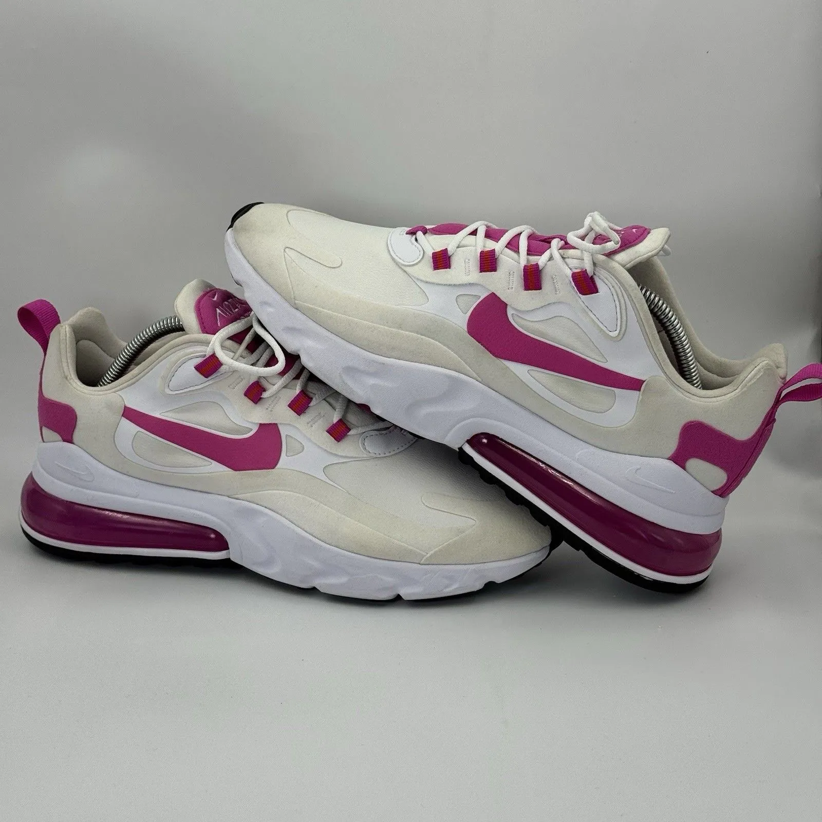 Nike Air Max 270 Unisex React Fire Pink CJ0619 100 Size 9.5Mens/11 Woman’s - Image 11