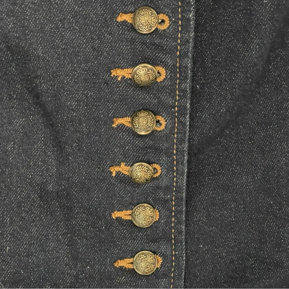 Chaps Women’s Denim Dark Wash Jacket Size Medium Vintage - Image 2