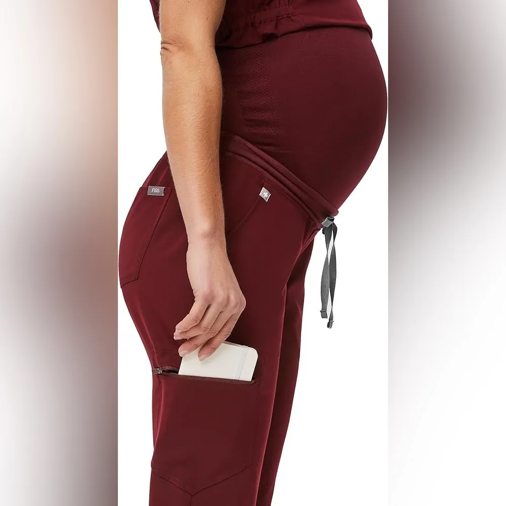 FIGS Burgundy Maternity Jogger Scrub Pants Size XXL - Image 7