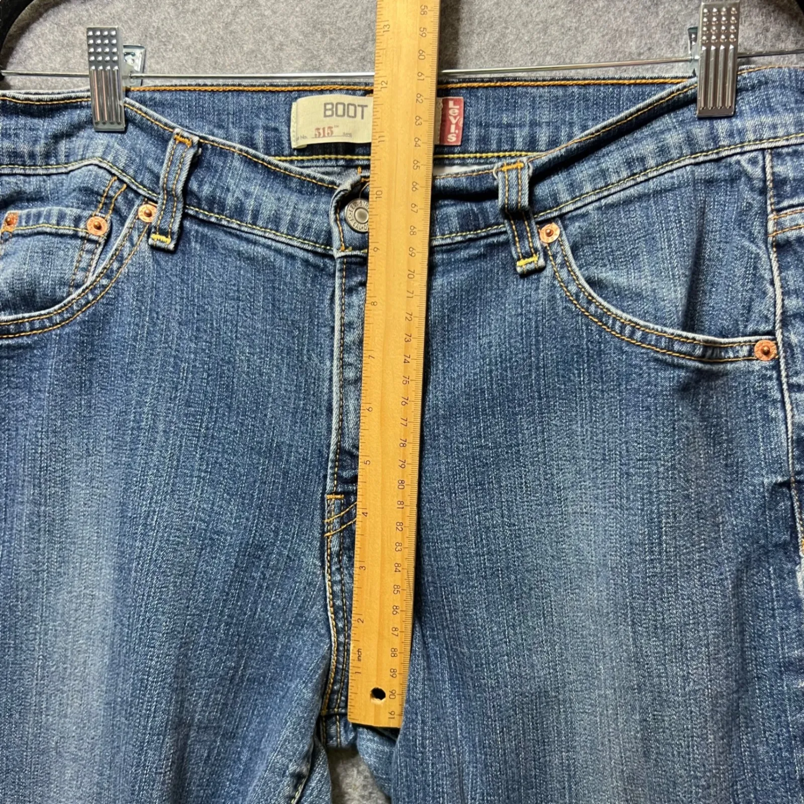 Levis Bootcut Jeans Denim Blue Wash Classic Style Women's Size 12‎ Short - Image 4