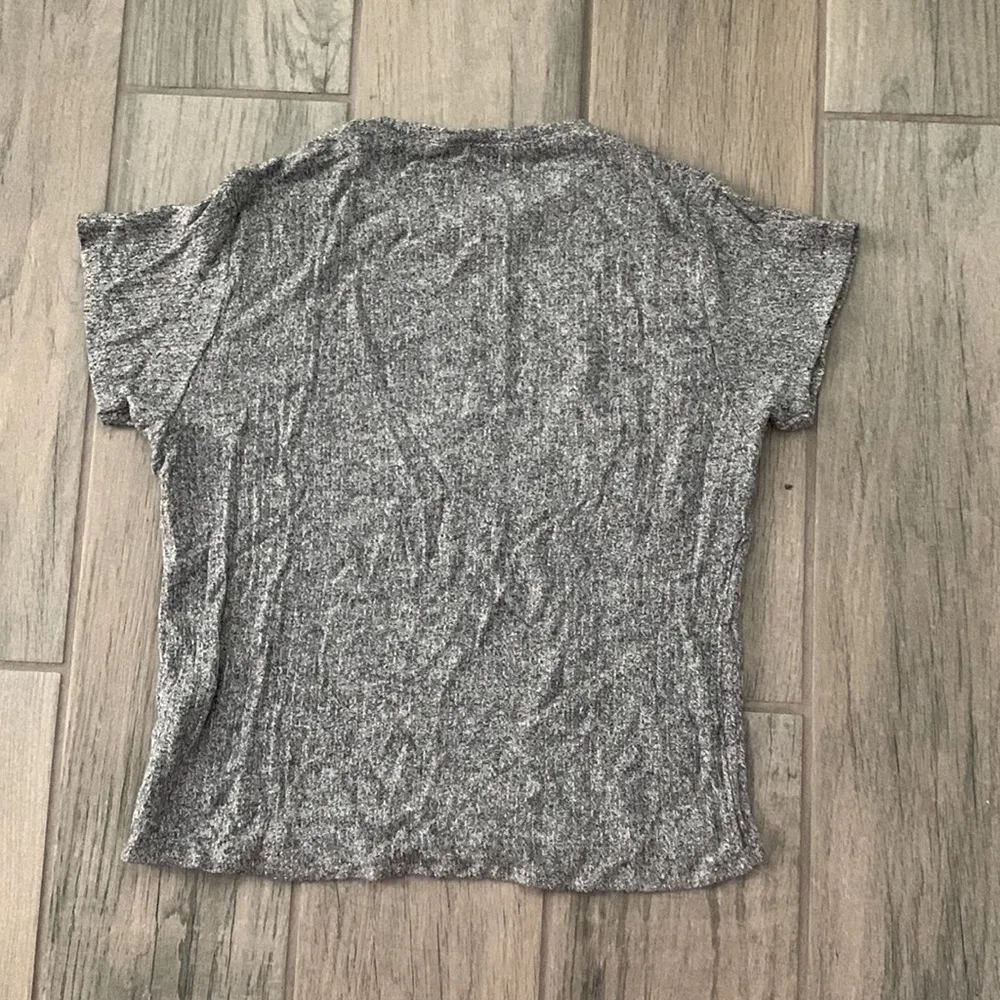 Brandy Melville gray ribbed short sleeve - Image 3