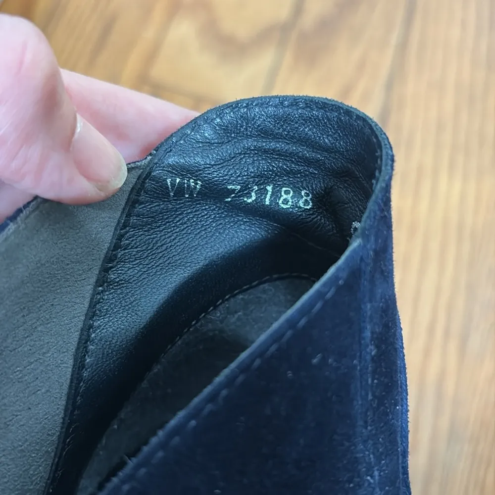 Stuart Weitzman Blue Suede‎ Hi Top Shoes Sneakers Women's size 9.5 - Image 16