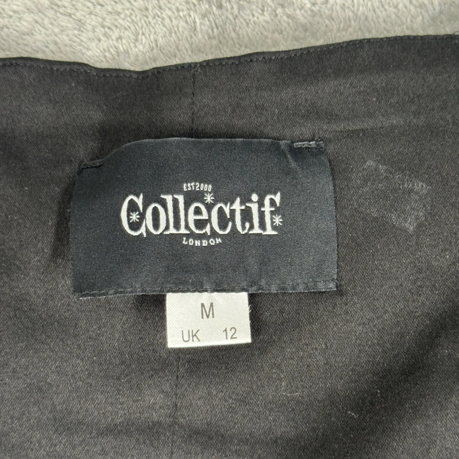 Collectif Black Halter Midi Dress Women 8 US 12 UK Retro Vintage Inspired Wiggle Size M - Image 6