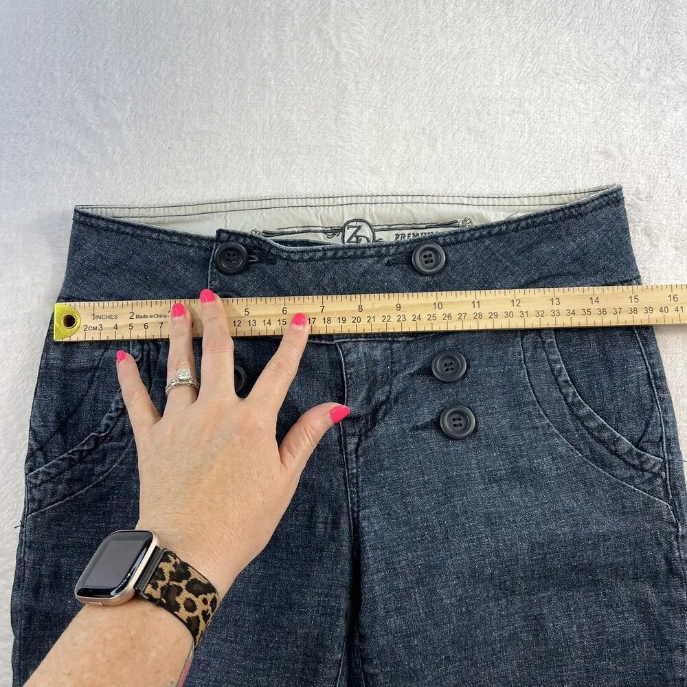 Y2K Zana Di Jrs 9 Bermuda Shorts Low Rise Blue Denim Sailor Long Street Grunge - Image 11