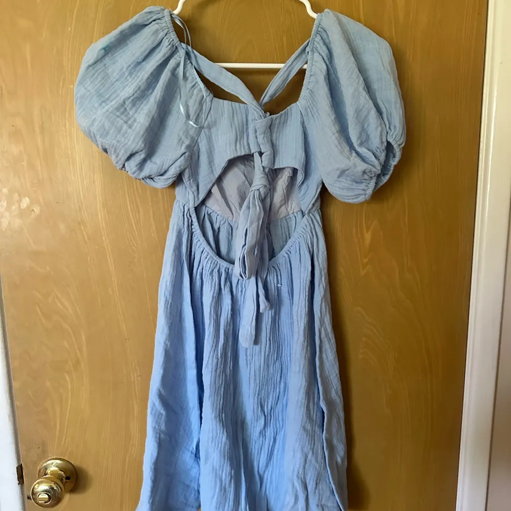 Princess Polly Let’s Dance Mini Dress Blue Size 2 - Image 3