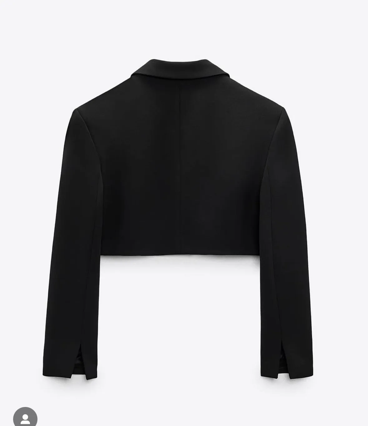 blazer cropped suit jacket black casual business - Image 5