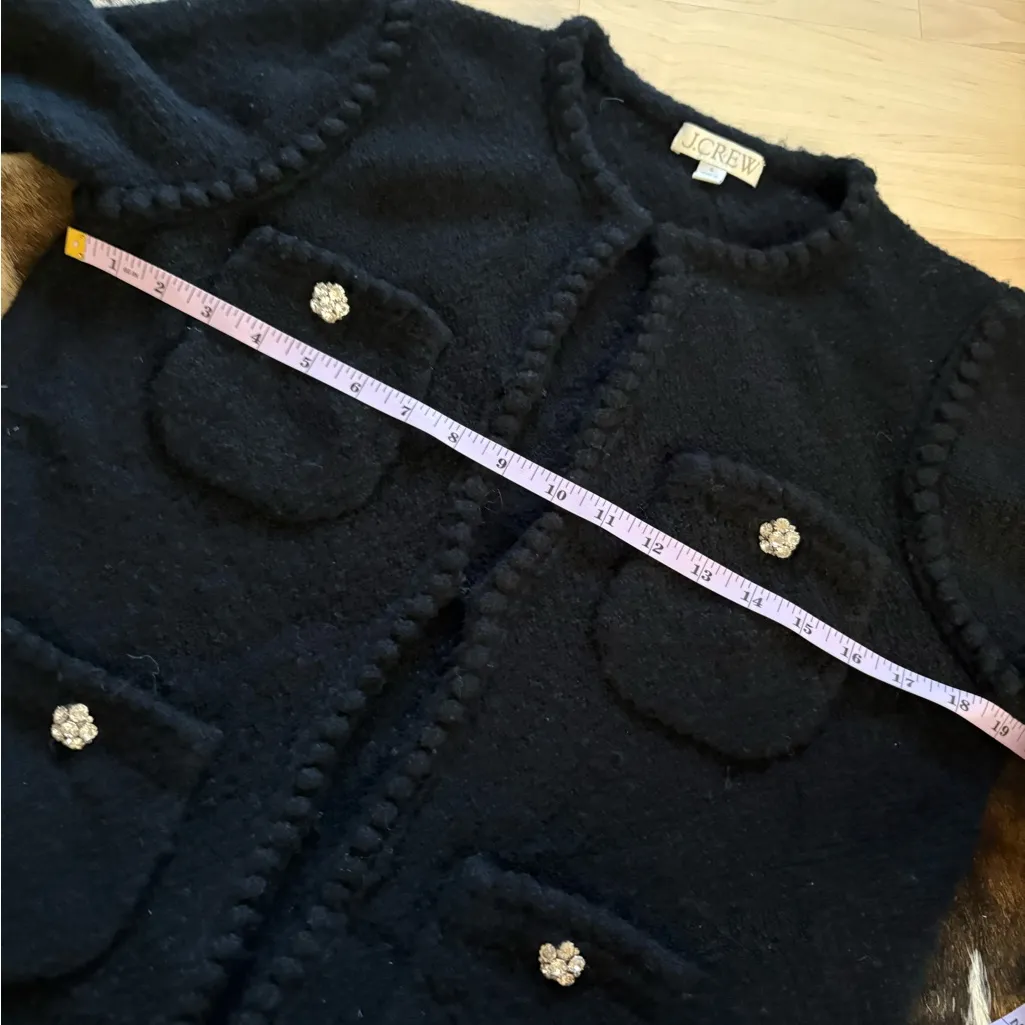 J CREW Odette Sweater Cardigan Lady jacket with Jewel Buttons Size‎ Small - Image 8