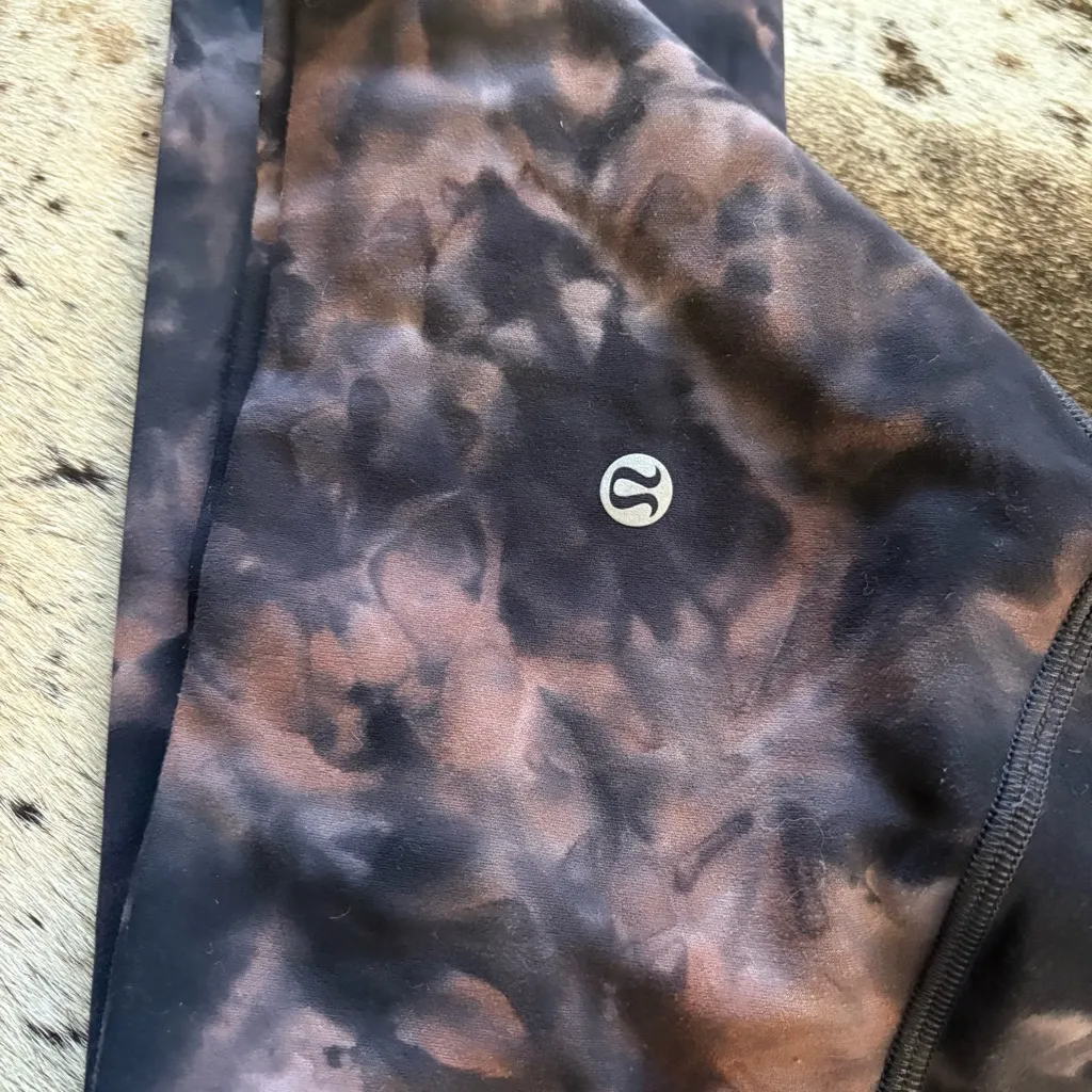 LULULEMON Align Pant 25" Diamond Dye Graphite Grey Pink‎ Pastel Size 4 - Image 4