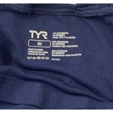 TYR Durafast Elite Square Neck Tankini Swim Top Navy Size 20 New With Tag Blue - Image 8
