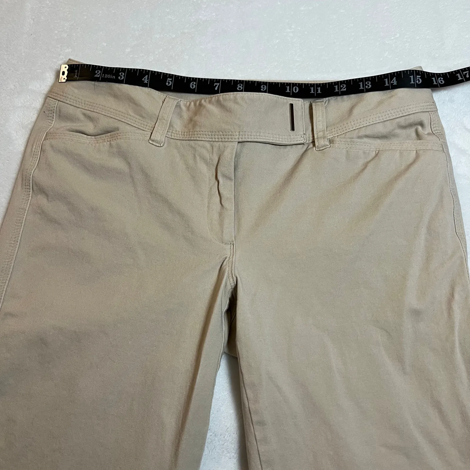 White House Black Market Slim Crop Pants Size 6 Office Neutral Stretch Classic - Image 7