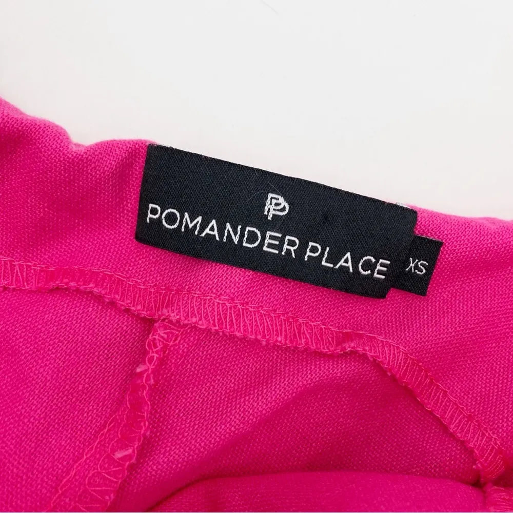 Pomander Place X Tuckernuck Florencia One Shoulder Ruffle Midi Dress Fuchsia Pink Size XS - Image 9