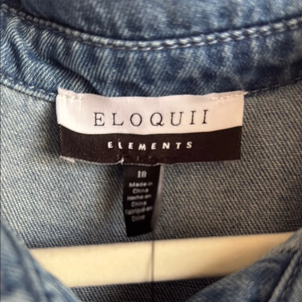 ELOQUII DENIM Boiler short suit. - Image 6