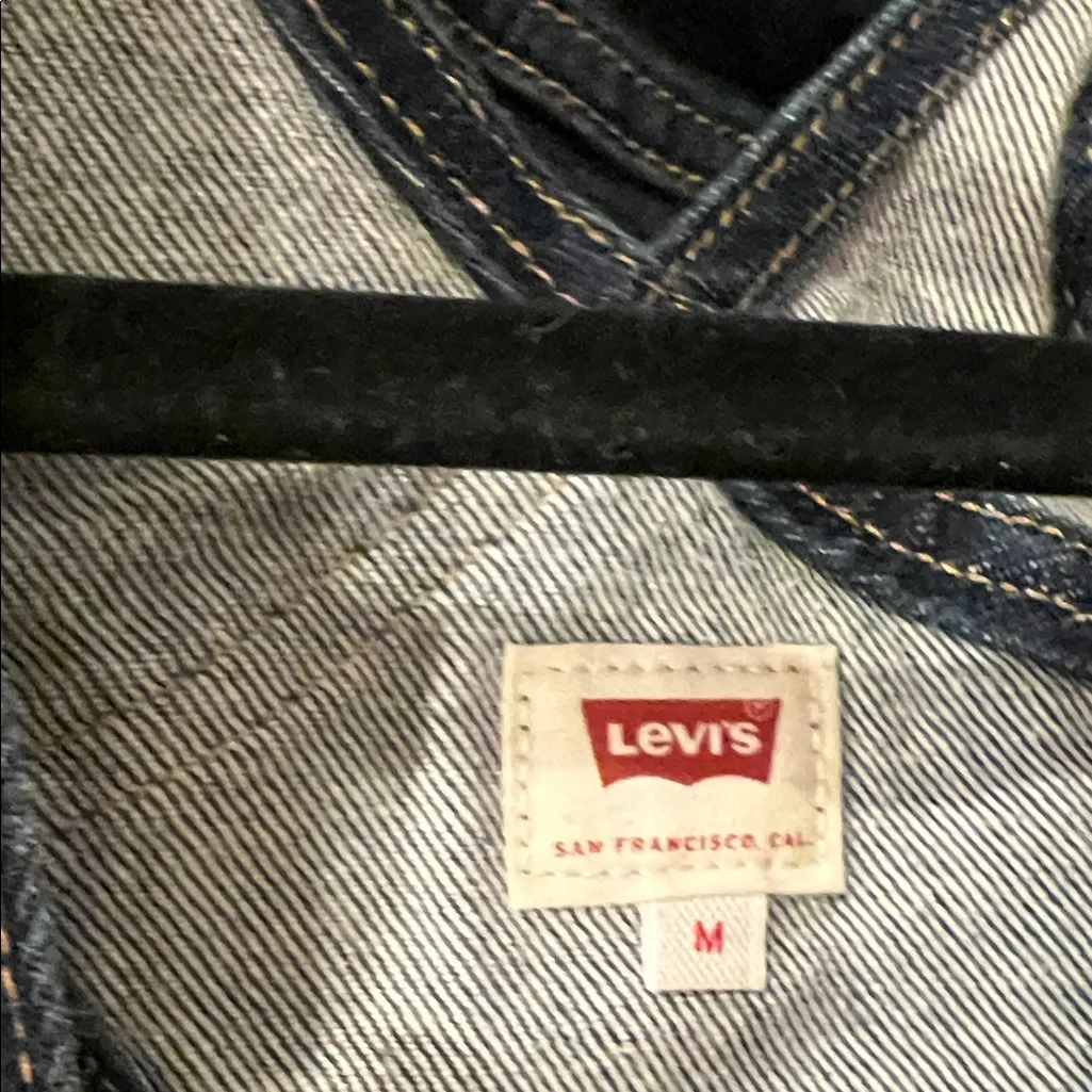 Levi's dark blue‎ skinny Denim Overalls medium - Image 8